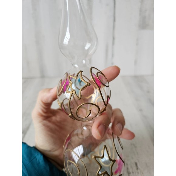 Star glass tree topper gold pink blue Xmas tree - Picture 8 of 11